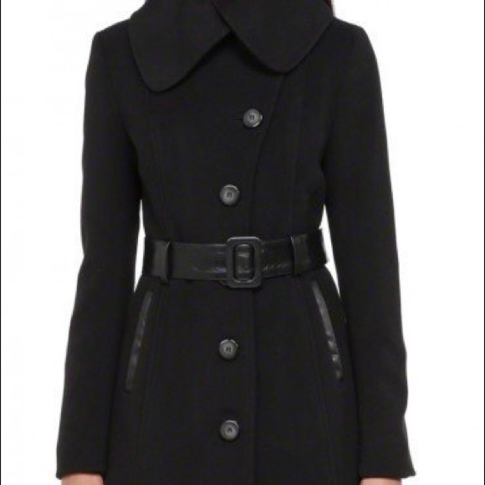 Mackage Black Wool Trench Coat
